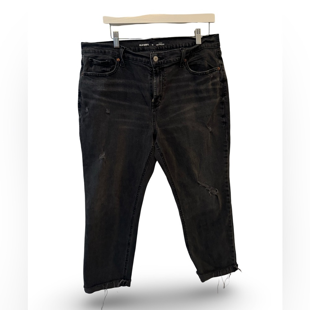 Old Navy Women's Black Boyfriend Jeans